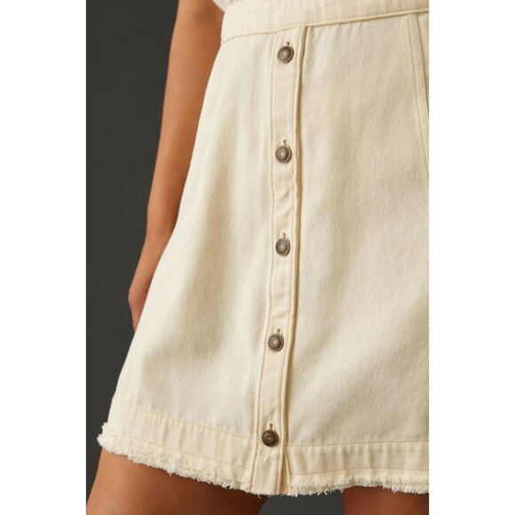 Pilcro Anthropologie Denim Skirt & Knit Tee Twofer Mini Dress Cotton S-4 268170 - Picture 8 of 15